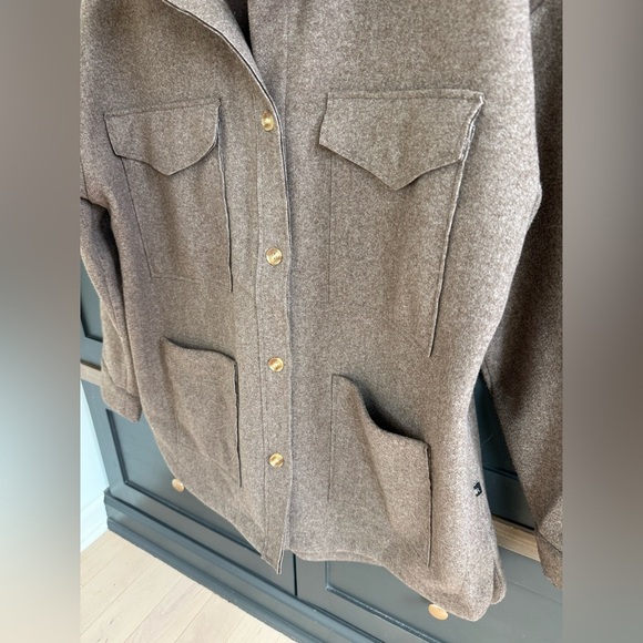 Banana Republic 4 Pocket Brown Shacket Jacket size large - Picture 3 of 12